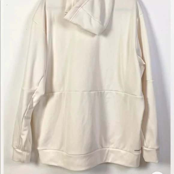 ✅Adidas Men's Game & Go Pullover Hoodie In Chalk White Size 2XL NWT Long Sleeves - Picture 7 of 11